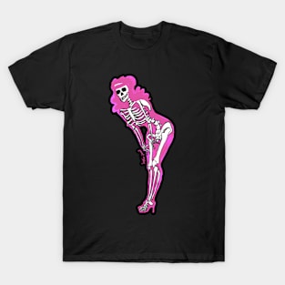 Pink Skelepinup T-Shirt